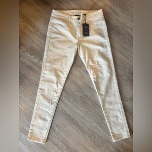 American Eagle Outfitters Off-White Corduroy Pants SZ 8 360 Super Stretch